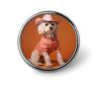Broche ronde en forme de chouette et de fleur pour chapeaux, vêtements, sacs, accessoires de mode unique, cadeau pour homme et femme, Circular, Aluminium, Pas de gemme