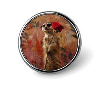 Broche ronde en forme de chouette et de fleur pour chapeaux, vêtements, sacs, accessoires de mode unique, cadeau pour homme et femme, Circular, Aluminium, Pas de gemme