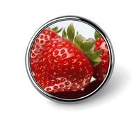 Broche ronde en forme de fraise rouge pour chapeaux, vestes, vêtements, bijoux, accessoires pour cadeau de fête de mariage
