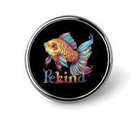 Broche ronde en forme de poisson arc-en-ciel, épingle à revers, cravate, costume, robe, accessoires de mariage, anniversaire, pour hommes et femmes