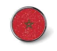 Broche ronde en forme d'étoiles scintillantes du Maroc, épingle à cravate pour femme, homme, employé de bureau, enseignant, décoration