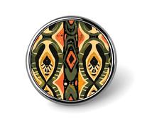 Broche ronde en métal avec feuilles de plantes naturelles africaines, jolis badges décoratifs, bijoux pour hommes et femmes