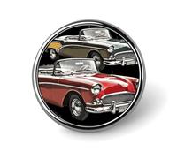 Broche ronde en métal imprimé à l'ancienne pour sacs à dos ou revers de sac à dos, broche de Saint-Valentin, 2,5 x 2,5 cm, aluminium, alliage d'aluminium
