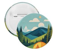 Broche ronde en métal pour sac à dos de montagne - Broche légère pour chemise, veste, châle, manteau - Unisexe, 12PCS, Fer blanc, épingles rondes en métal