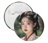 Broche ronde en métal pour sac à dos - Tendance - Pour chemises, vestes, châles, manteaux - Unisexe, 12PCS, Fer blanc, épingles rondes en métal