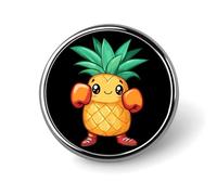 Broche ronde en pin de boxe, insigne de revers, badge de cravate, bouton commémoratif en métal, kit d'épingles pour chapeau, chemise, vêtements, sacs, décoration