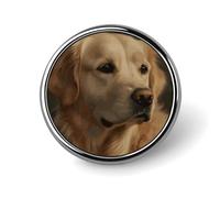 Broche ronde Golden Retriever pour chapeaux, vestes, vêtements, bijoux, accessoires pour fête de mariage