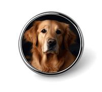 Broche ronde Golden Retriever pour chapeaux, vestes, vêtements, bijoux, accessoires pour fête de mariage