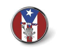 Broche ronde grenouille drapeau de Porto Rico, insigne, épingle de cravate, pour femmes, hommes, employés de bureau, enseignants, décoration