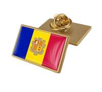Broche Ronde Humoristique Avec Drapeau D'Andorre Badge En Cristal Imprimé Drapeau Patriotique De Style Ethnique Élégante Broche Épingle À Cravate Badge Bijoux Chapeau Vêtements Accessoires