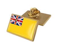 Broche Ronde Humoristique Avec Drapeau De Niue - Badge En Cristal Imprimé Drapeau Ethnique Patriotique, Élégante Broche, Épingle À Cravate, Bijoux, Chapeau, Vêtements, Accessoires Rectangulaires