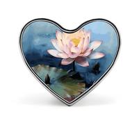 Broche Ronde imprimée avec Peinture Florale. Un Accessoire Indispensable pour Les Femmes branchées. Idéal pour la Saint-Valentin, Un Anniversaire, Une Remise de diplôme.