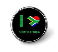 Broche ronde « J’aime l’Afrique du Sud », accessoire pour homme et femme, idéale pour un mariage ou un anniversaire.