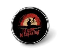 Broche ronde Je préfère faire du kayak », jolies épingles décoratives, bijoux pour hommes et femmes, épingles en métal