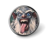 Broche ronde Krampus amusante, jolis badges décoratifs, bijoux pour hommes et femmes, épingles en métal