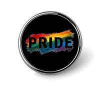 Broche ronde LGBTQ+ fière de l'arc-en-ciel, accessoire de mode pour hommes et femmes