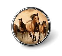 Broche ronde motif savane africaine coucher de soleil pour chapeaux, vêtements, sacs, accessoire de mode unique, cadeau pour homme et femme, circulaire, aluminium, sans pierre précieuse