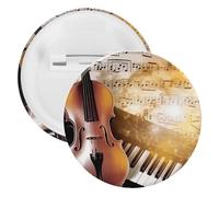 Broche ronde personnalisée en fer blanc avec notes de musique pour les enseignants, les infirmières, les médecins, le personnel, les cadeaux de fête, 1Pcs, Plastique, Plastiques