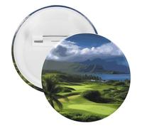 Broche ronde personnalisée en fer blanc tropical hawaïen, idéale pour les enseignants, les infirmières, les médecins, le personnel, les cadeaux de fête, 20pcs, Plastique, Plastiques