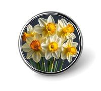 Broche ronde punk rock avec motif tête de mort pour chapeaux, vêtements, sacs, accessoires de mode uniques pour homme et femme, Circular, Aluminium, Pas de gemme