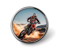 Broche ronde punk rock avec motif tête de mort pour chapeaux, vêtements, sacs, accessoires de mode uniques pour homme et femme, Circular, Aluminium, Pas de gemme