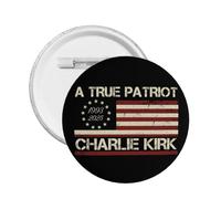 broche ronde « Repose en paix Charlie Kirk » et hommage commémoratif Charlie 1993-2025
