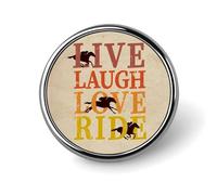 Broche ronde rétro de course de chevaux, badge, épingle à cravate, pour femmes, hommes, employés de bureau, enseignants, décor