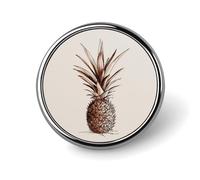 Broche ronde simple bohème ananas minimaliste pour homme et femme - Badge tendance pour collier, robe, veste, sac à dos