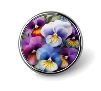 Broche ronde tendance en métal imprimé Pensy Perfection - Pour sacs à dos ou revers - Épingle de Saint-Valentin - 2,5 x 2,5 cm - Alliage d'aluminium