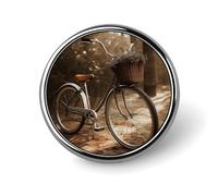 Broche ronde tendance, ornée de papillons et de fleurs de narcisse. Broche imprimée, idéale pour un usage quotidien. Parfaite pour la Saint-Valentin ou un mariage.