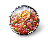 Broche ronde tendance, ornée d'un motif tête de mort et squelette, idéale pour un usage quotidien. Broche de Saint-Valentin ou de mariage.