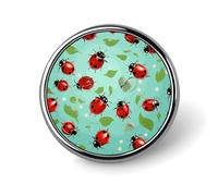 Broche ronde tendance, ornée d'un motif tête de mort et squelette, idéale pour un usage quotidien. Broche de Saint-Valentin ou de mariage.