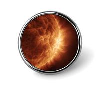 Broche ronde The Sun pour homme et femme - Badge tendance - Pour col - Pour robe, veste, sac à dos - Accessoires