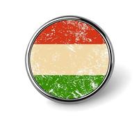 Broche ronde vintage avec drapeau de la Hongrie, jolis badges décoratifs, bijoux pour hommes et femmes, épingles en métal