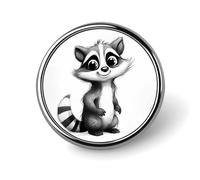 Broche ronde vintage en forme de chat allongé sur une couverture - Cadeau pour femme et homme, Circular, Aluminium, Alliage d'aluminium