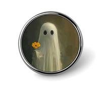 Broche ronde vintage en forme de fantôme mignon pour femme, homme, employé de bureau, enseignant, décoration