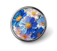 Broche ronde vintage en forme de train du Père Noël - Cadeau pour femme et homme, Circular, Aluminium, Alliage d'aluminium