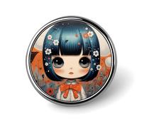 Broche ronde vintage pour robe et costume - Cadeau pour femme et homme, Circular, Aluminium, Alliage d'aluminium