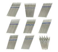 broche rotative à ongles de silicone, Lot de 10 forets à ongles diamantés en acier inoxydable, tige de 2,35 mm, grains multiples, for manucure et pédicure(250-023m)