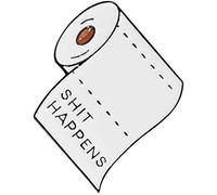 Broche rouleau de papier toilette en métal avec mots amusants, lettres, épingles à vêtements, bijoux fantaisie, design professionnel