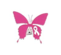 Broche ruban de sensibilisation au cancer du sein, badge pour col de pull pour femme internationale pour décoration de vêtements, Métal