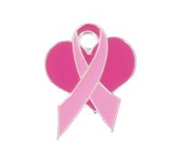 Broche ruban de sensibilisation au cancer du sein, badge pour col de pull pour femme internationale pour décoration de vêtements, Métal