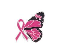 Broche ruban de sensibilisation au cancer du sein, badge pour col de pull pour femme internationale pour décoration de vêtements, Métal