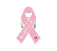 Broche ruban de sensibilisation au cancer du sein, badge pour col de pull pour femme internationale pour décoration de vêtements, Métal