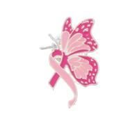 Broche ruban de sensibilisation au cancer du sein, badge pour col de pull pour femme internationale pour décoration de vêtements, Métal