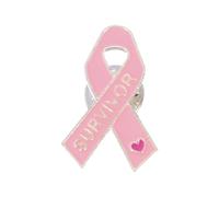 Broche ruban de sensibilisation au cancer du sein - Campagne de santé - Pin's unique - Accessoire de décoration de vêtements - Accessoire de fête internationale de la femme, taille unique, Comme