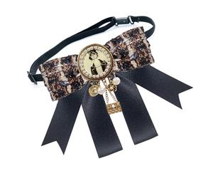 Broche ruban en alliage JK avec breloque élégante en anglais - Accessoire de mode - Bijou vintage britannique, Pin, Comme décrit