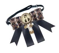 Broche ruban en alliage léger avec nœud papillon vintage britannique pour vêtements d'extérieur, vêtements de voyage, col, Pin, Comme décrit
