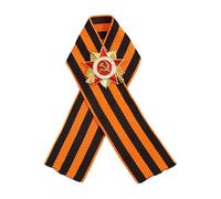 Broche russe StGeorge en forme de ruban symbolisant le courage et les honneurs dans des styles soviétiques vintage pour les amateurs d'histoire, taille unique, Comme décrit