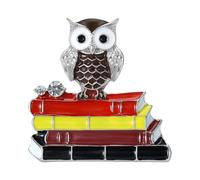 Broche sans date et littérature, broche en alliage faite à la main, broche de livre unique, adaptée pour les tenues décontractées ou formelles, broche avec symbole de la connaissance, Einheitsgröße